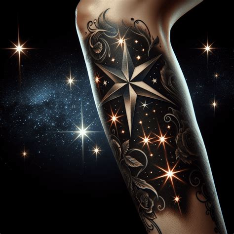 tatuajes de estrellas en la pierna|150 Tatuajes de estrellas (Con su significado)